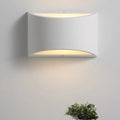 Modern minimalist white gypsum sconce lamp for bedroom led wall light