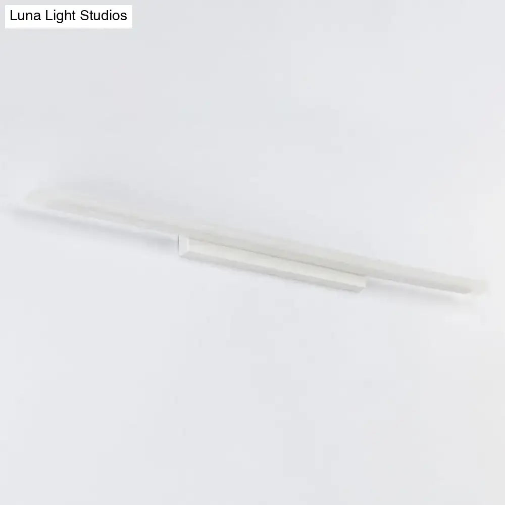 Modern minimalist white led vanity light fixture bathroom sconce