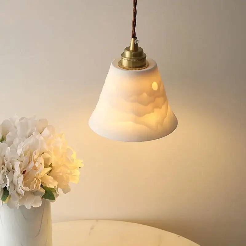 Modern moon ceramic led pendant lamp for dining room