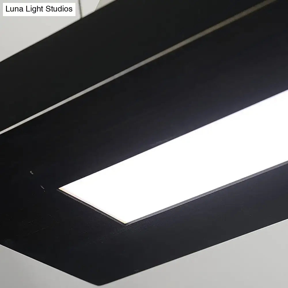 Modern mountain black acrylic led island light kitchen fixture width