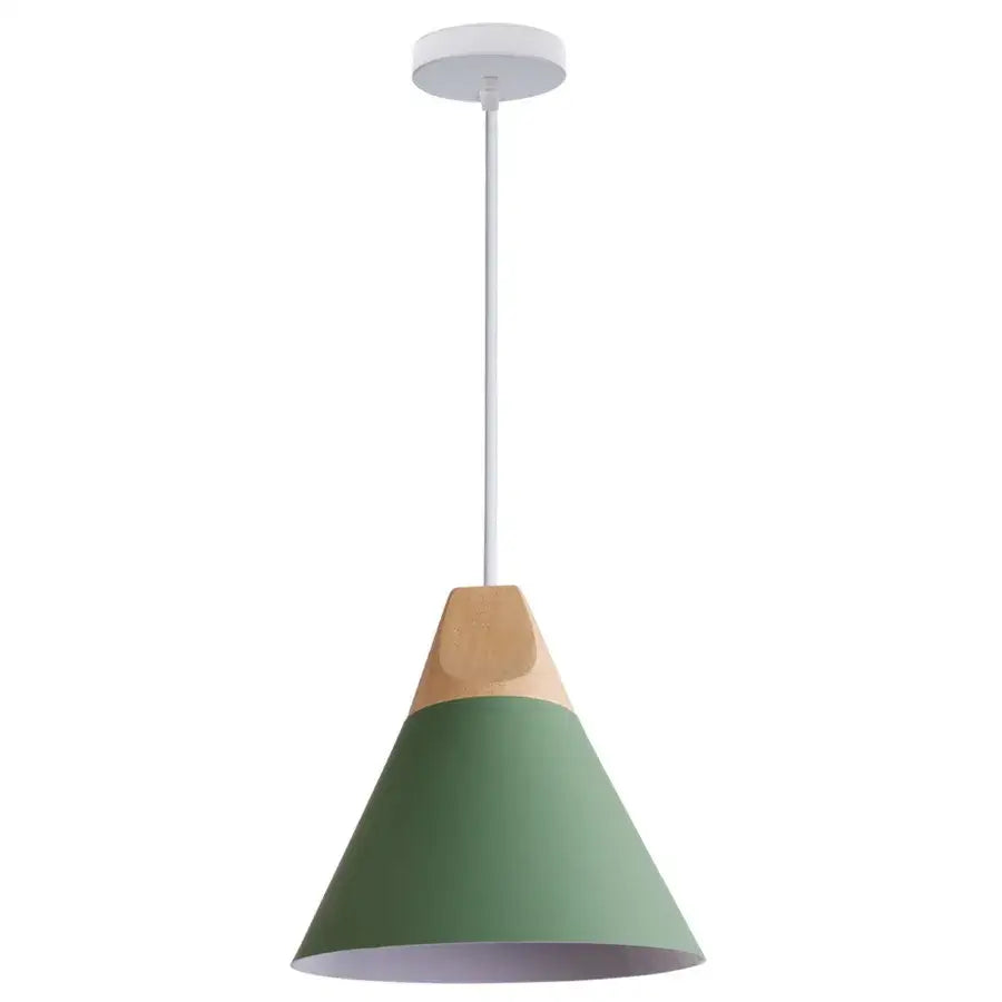 Modern multicolor decorbites cone wood pendant light dining room set