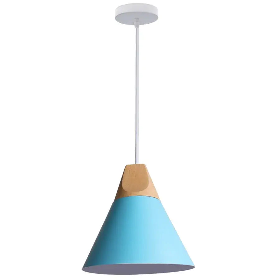 Modern multicolor decorbites cone wood pendant light dining room set