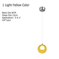 Modern multicolored clear glass chandelier living room pendant light