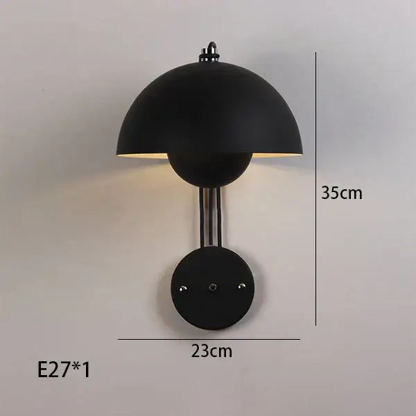 Modern mushroom colorful led bedside wall lamp for bedroom