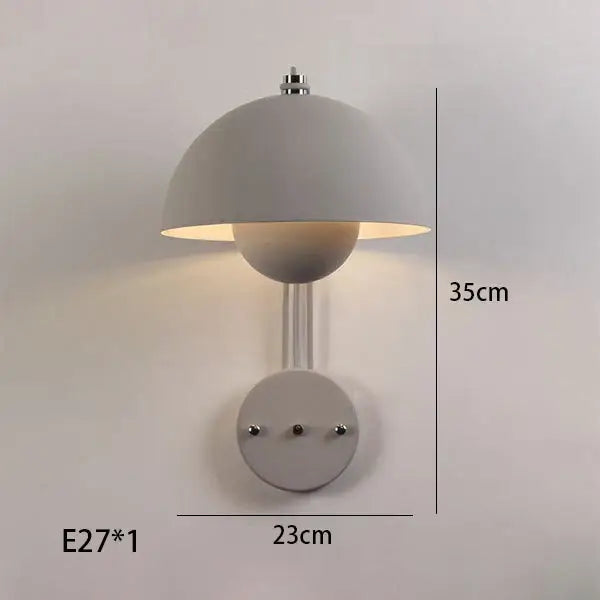 Modern mushroom colorful led bedside wall lamp for bedroom
