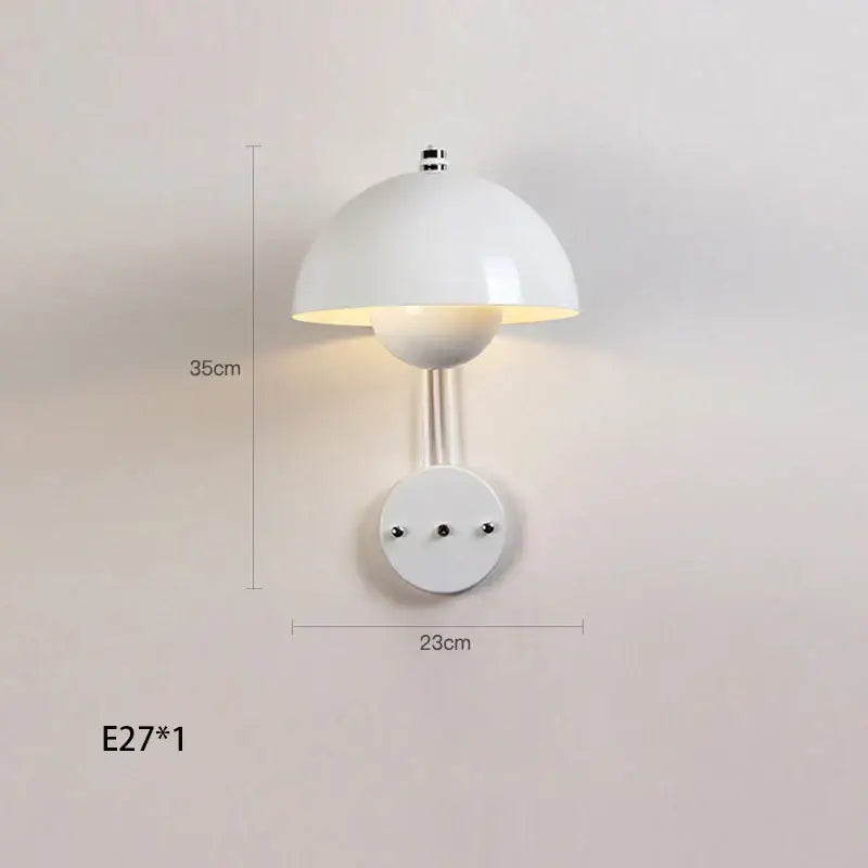 Modern mushroom colorful led bedside wall lamp for bedroom