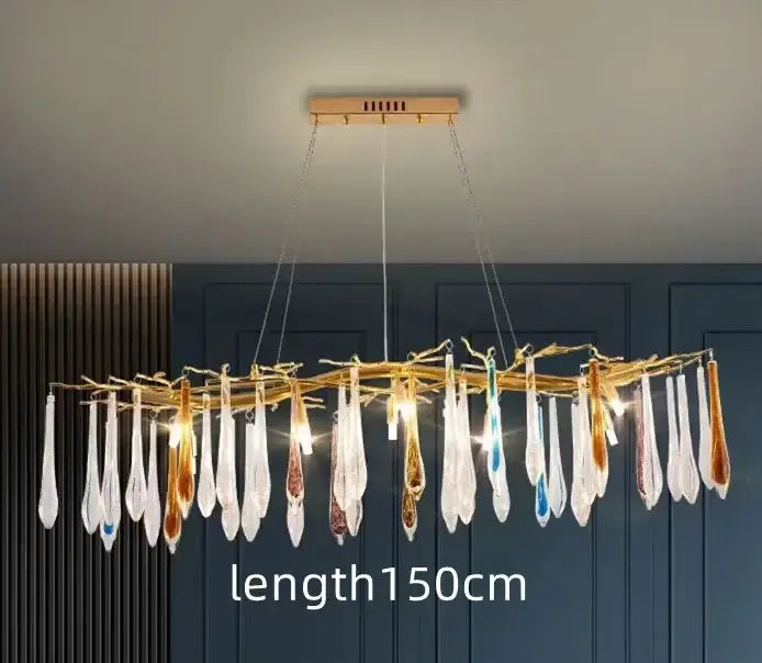 Modern nest crystal led chandelier living room bubble pendant light
