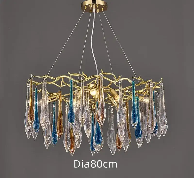 Modern nest crystal led chandelier living room bubble pendant light