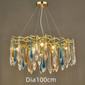 Modern nest crystal led chandelier living room bubble pendant light