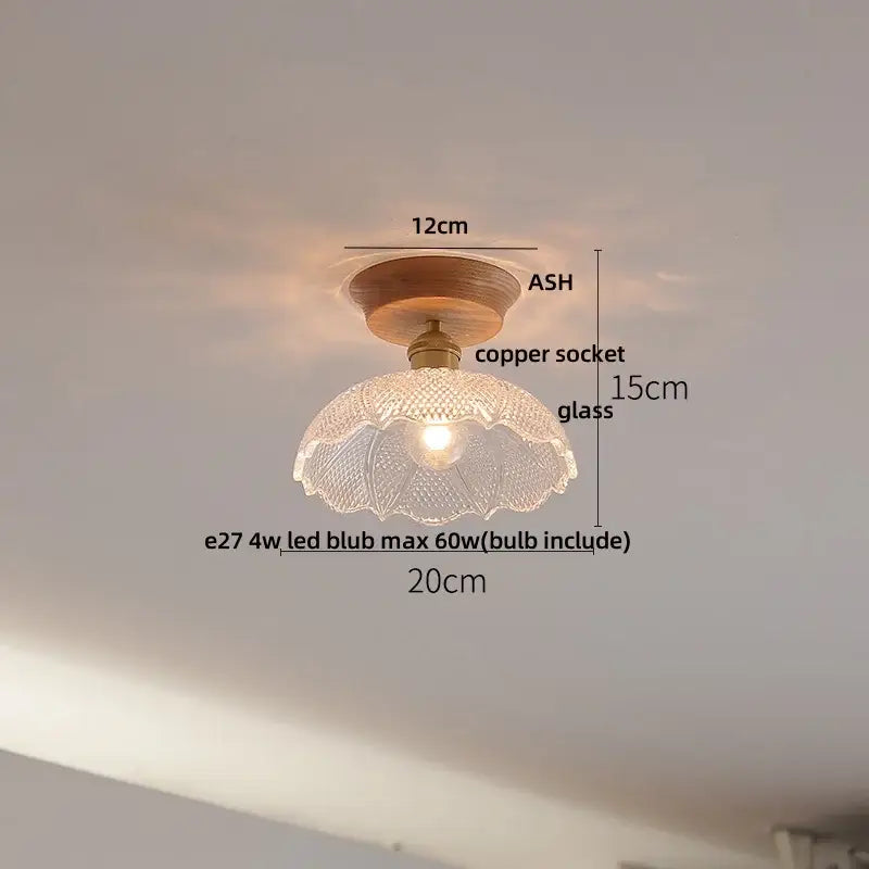 Modern nordic black & brass decorbites clear glass led ceiling lamp kitchen