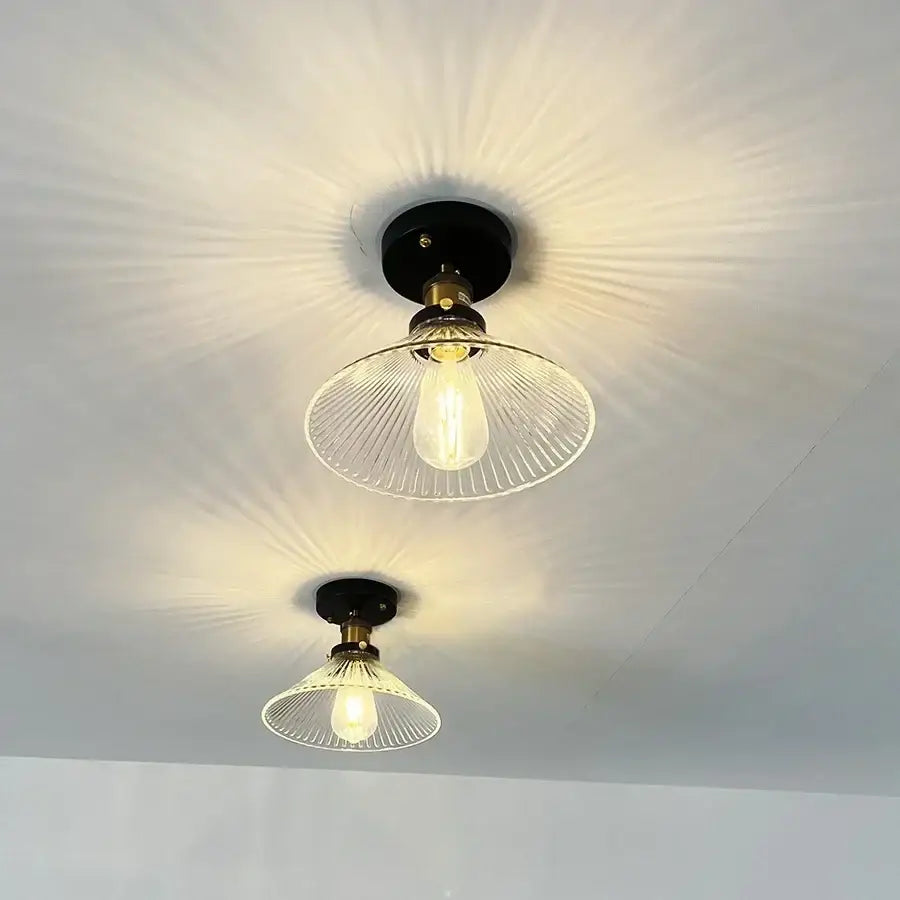 Modern nordic black & brass decorbites clear glass led ceiling lamp kitchen