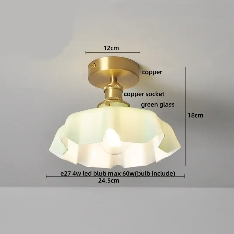 Modern nordic black & brass decorbites clear glass led ceiling lamp kitchen