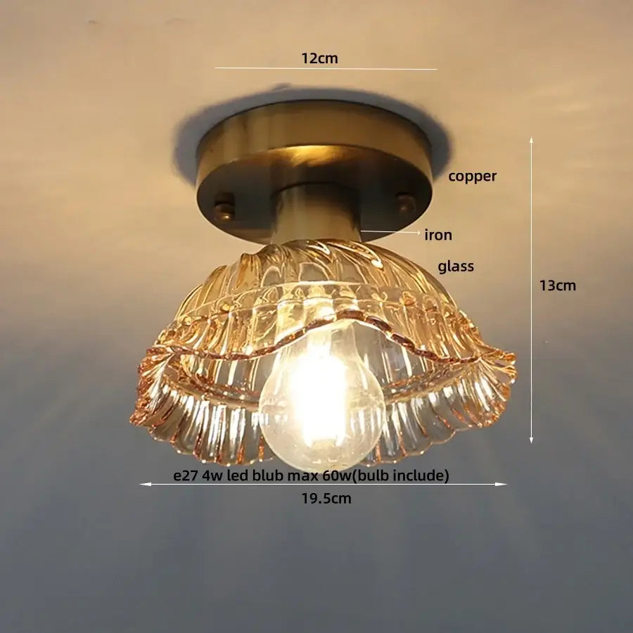 Modern nordic black & brass decorbites clear glass led ceiling lamp kitchen