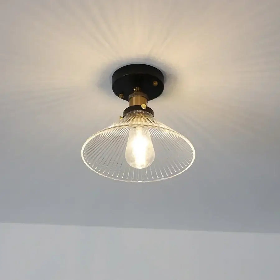 Modern nordic black & brass decorbites clear glass led ceiling lamp kitchen