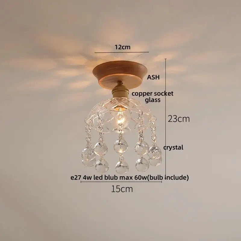 Modern nordic black & brass decorbites clear glass led ceiling lamp kitchen