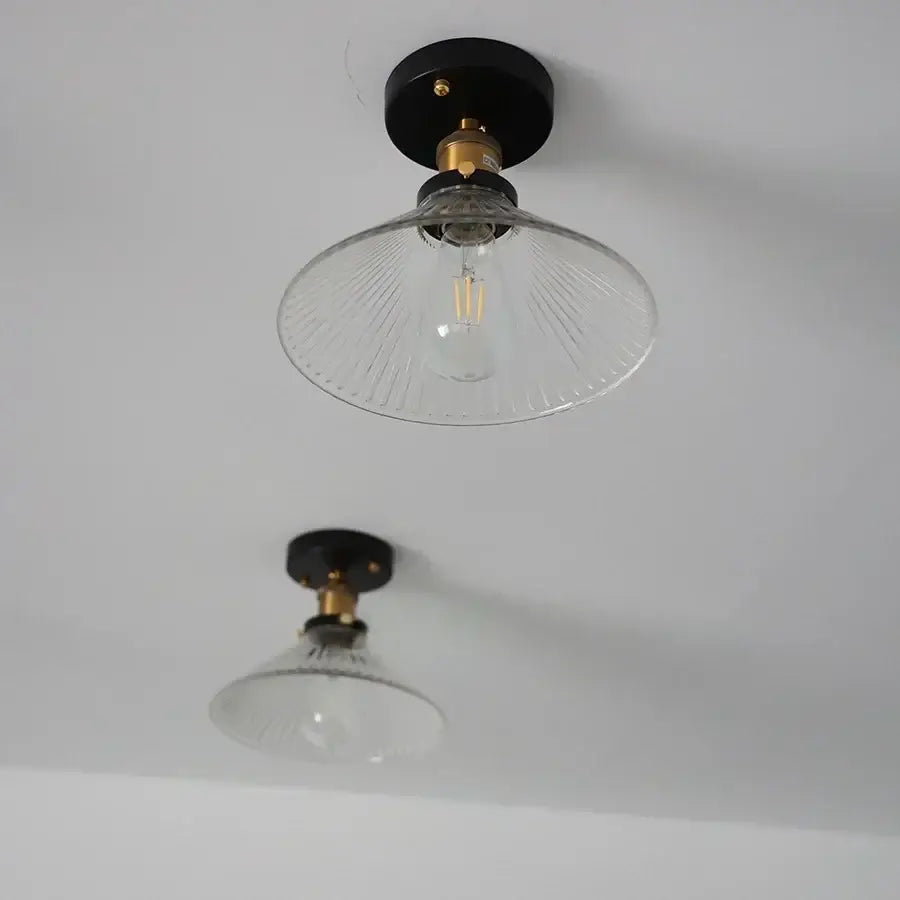 Modern nordic black & brass decorbites clear glass led ceiling lamp kitchen