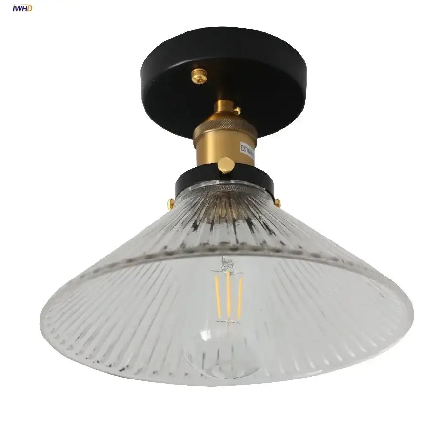 Modern nordic black & brass decorbites clear glass led ceiling lamp kitchen