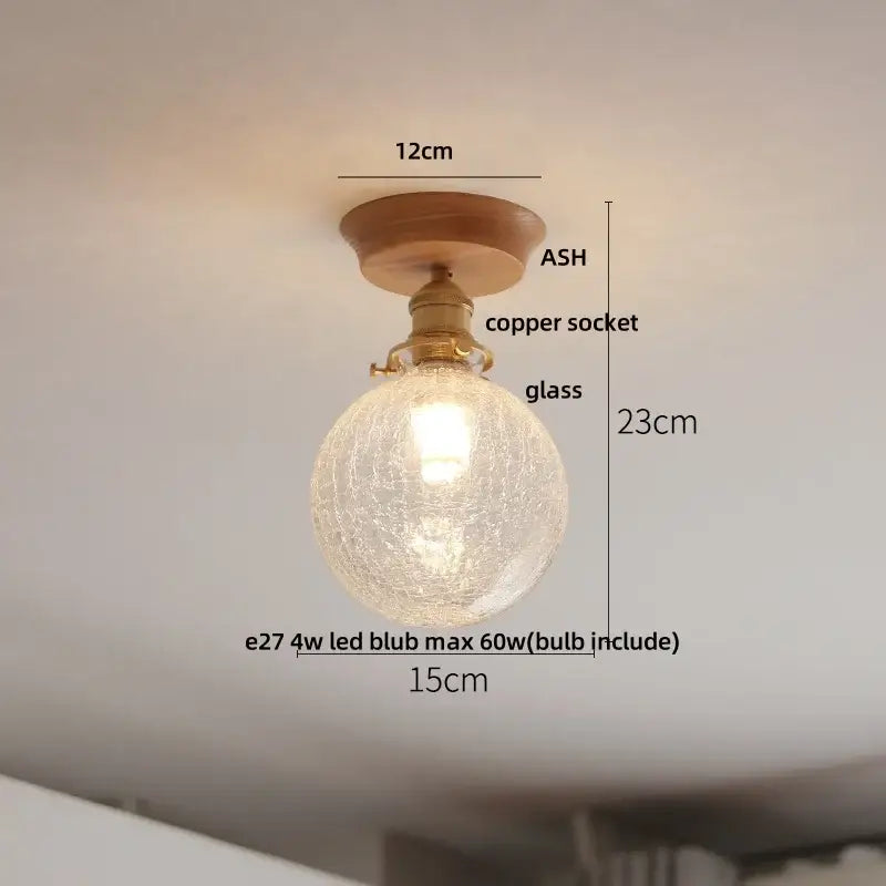 Modern nordic black & brass decorbites clear glass led ceiling lamp kitchen
