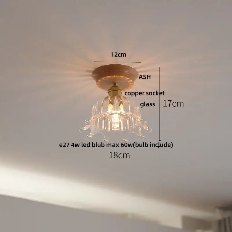 Modern nordic black & brass decorbites clear glass led ceiling lamp kitchen