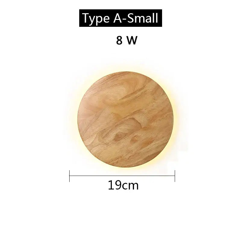 Modern nordic natural wood led wooden wall lamp bedroom sconces