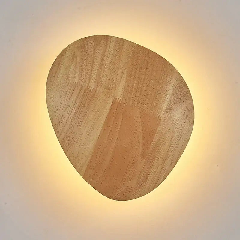 Modern nordic natural wood led wooden wall lamp bedroom sconces