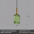 Modern nordic ribbed glass led pendant lights for dining room