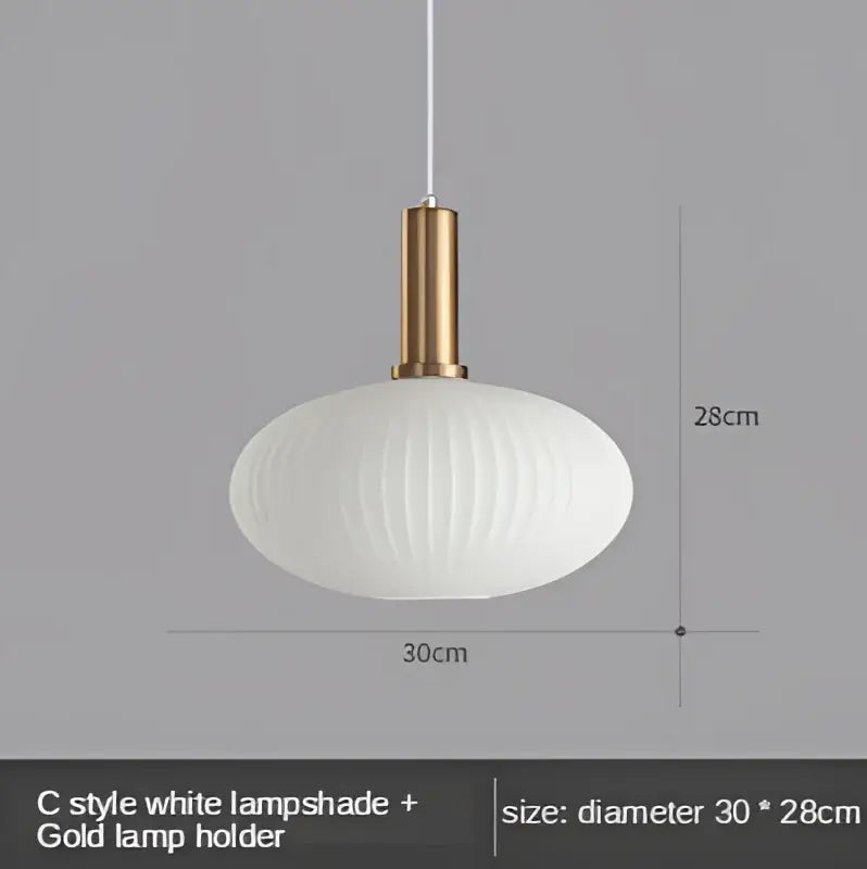 Modern nordic ribbed glass led pendant lights for dining room