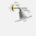 Modern nordic white ceramic wall lights brass bedroom adjustable arm