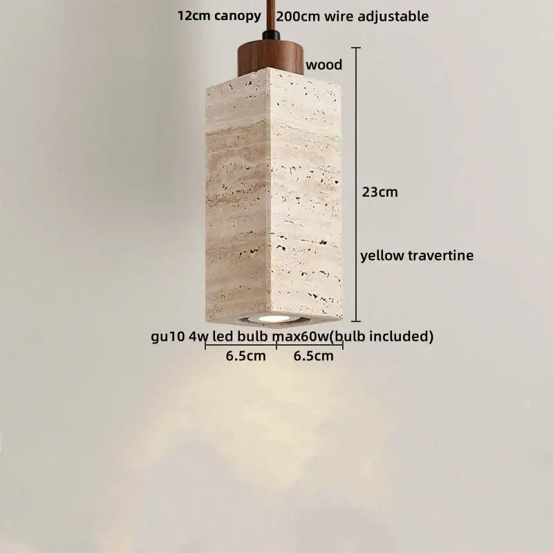Modern off white cave stone led pendant light dining room