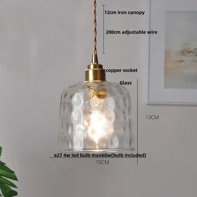 Modern olive green and copper glass led pendant lamp kitchen