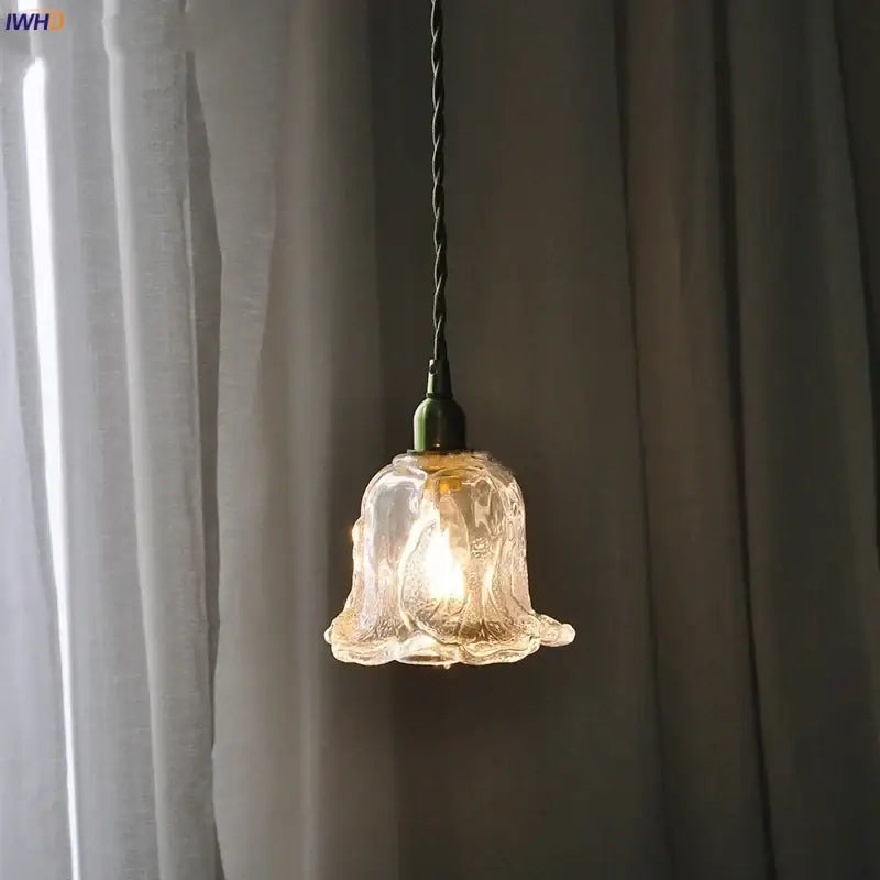 Modern olive green and copper glass led pendant lamp kitchen