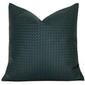 Modern olive green geometric faux leather pillow cover living room