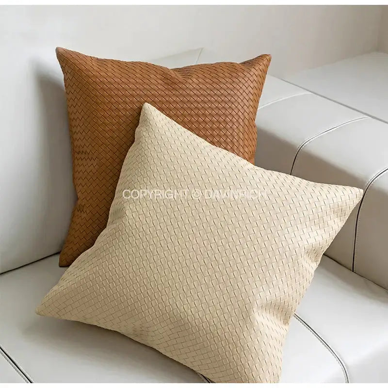 Modern olive green geometric faux leather pillow cover living room