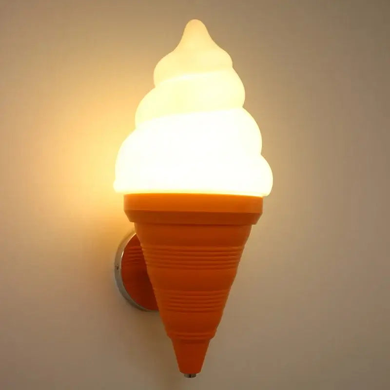 Modern orange ice cream led wall sconce kids bedroom light