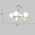 Modern orange & white glass pendant lamp – living room chandelier