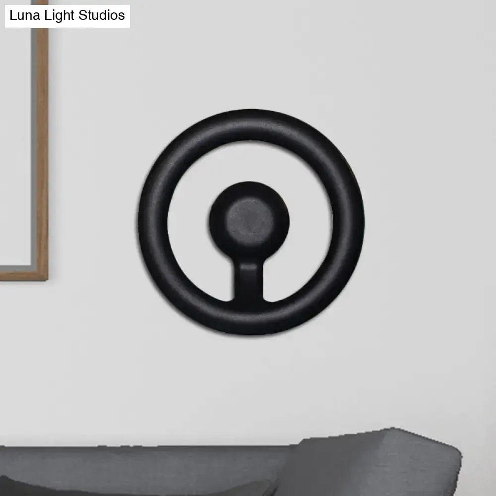 Modern oval black & white led mirror bedroom wall light 110v-120v