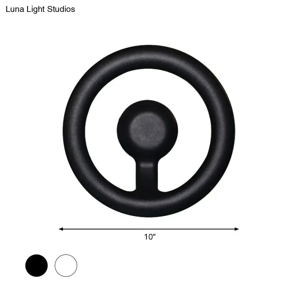 Modern oval black & white led mirror bedroom wall light 110v-120v