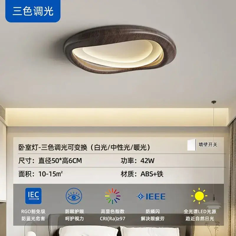 Modern oval decorbites led wood chandelier for living room lighting