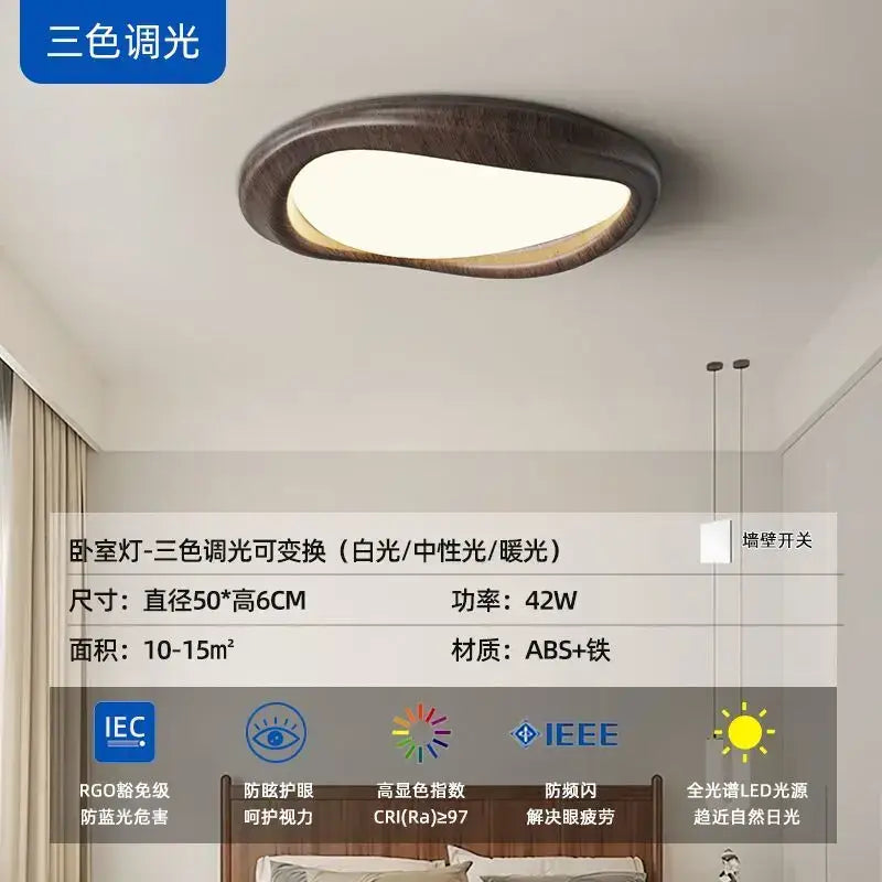 Modern oval decorbites led wood chandelier for living room lighting