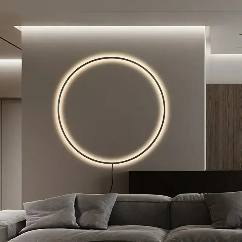 Modern oval led wall sconce bedroom mirror light