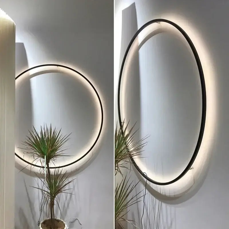 Modern oval led wall sconce bedroom mirror light