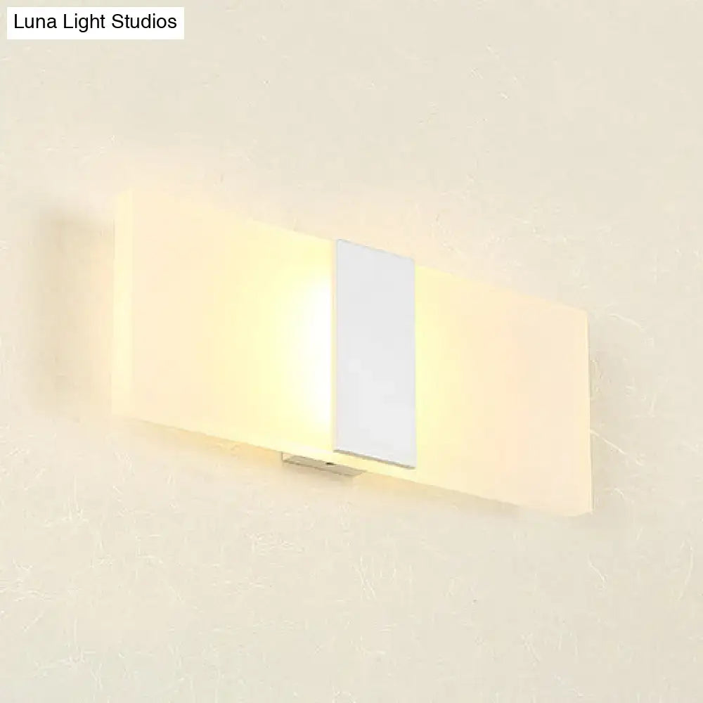 Modern oval rectangular convex led wall sconce bedroom light