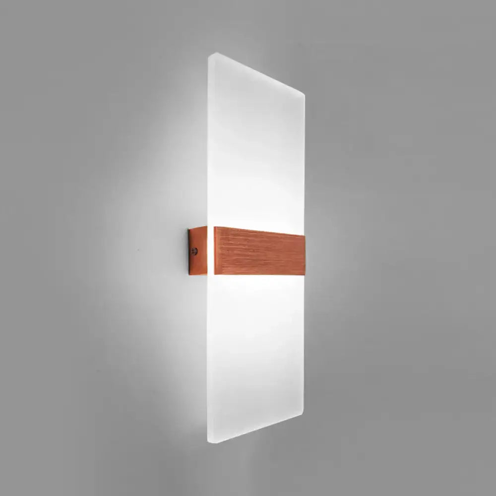 Modern oval rectangular convex led wall sconce bedroom light