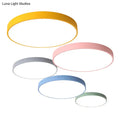 Modern pastel acrylic round led flushmount ceiling light for bedroom