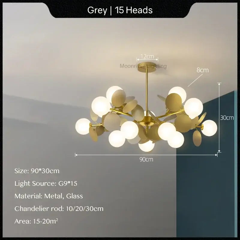 Modern pastel glass hanging ceiling lamp for kids room