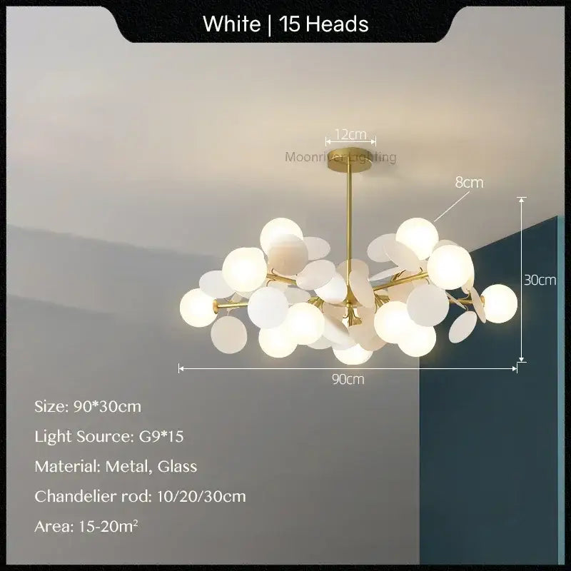 Modern pastel glass hanging ceiling lamp for kids room