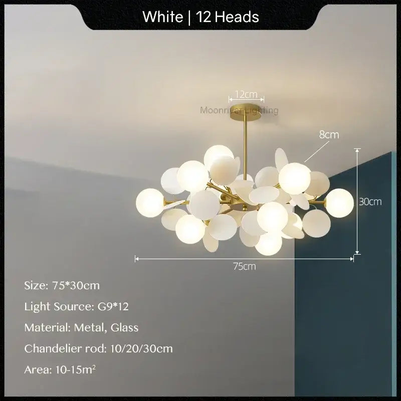 Modern pastel glass hanging ceiling lamp for kids room