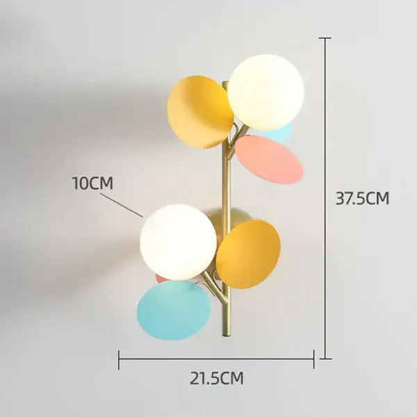 Modern pastel macaron acrylic wall lamp children’s bedroom night light