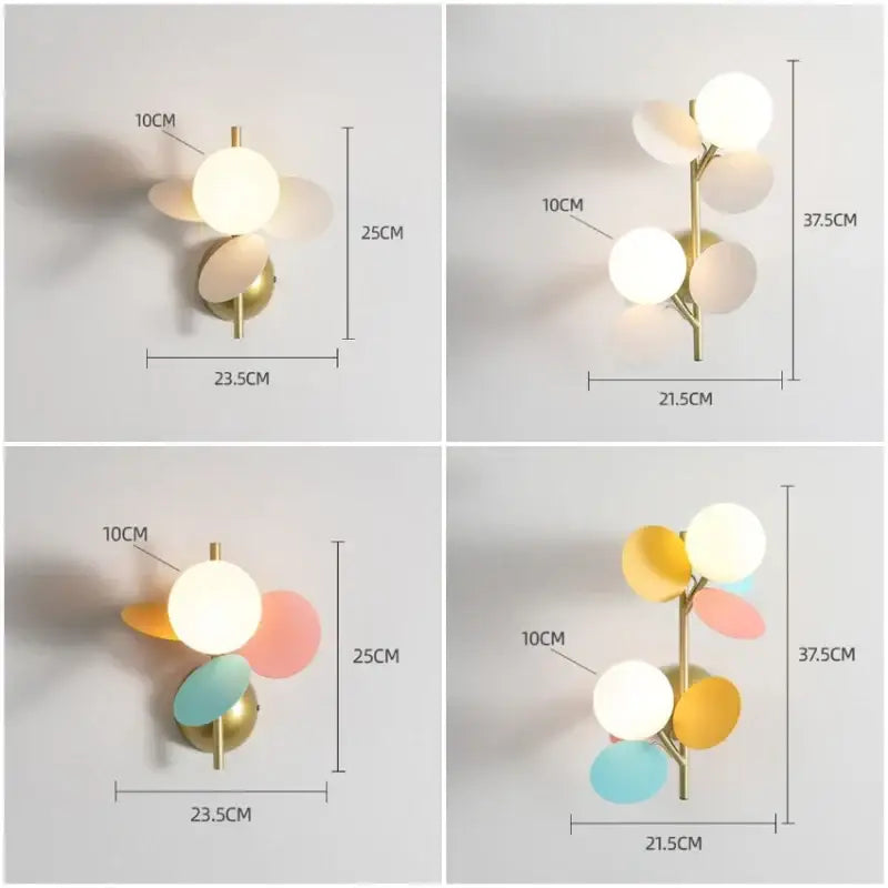 Modern pastel macaron acrylic wall lamp children’s bedroom night light