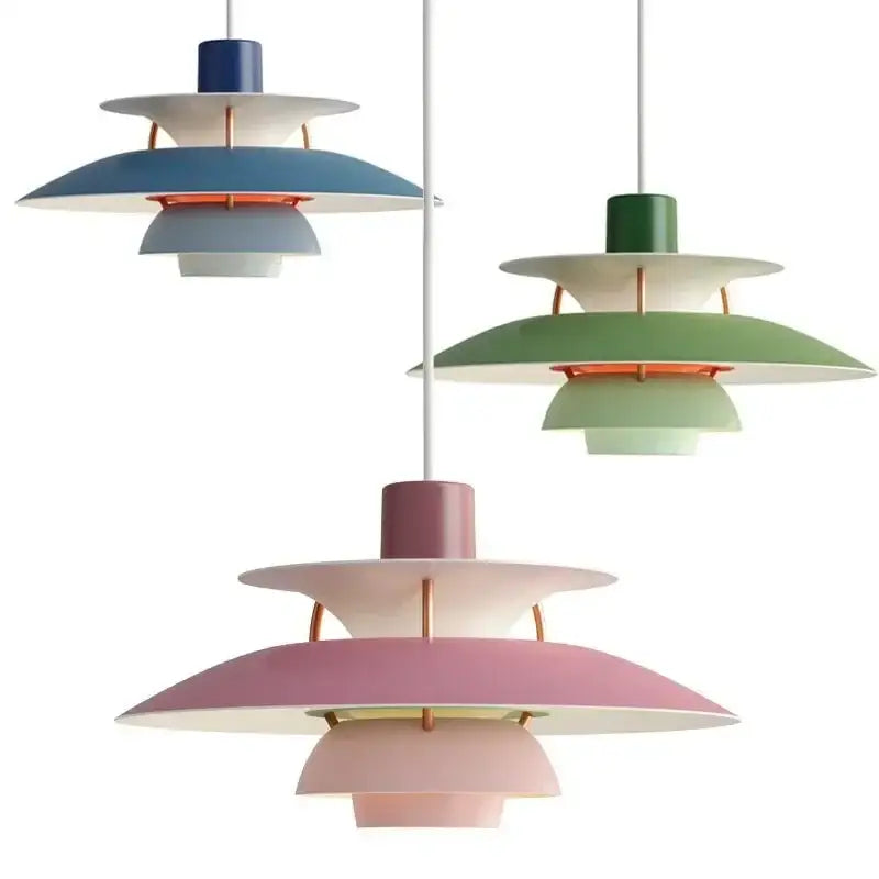 Modern pastel tiered led chandelier pendant light for kitchen decor